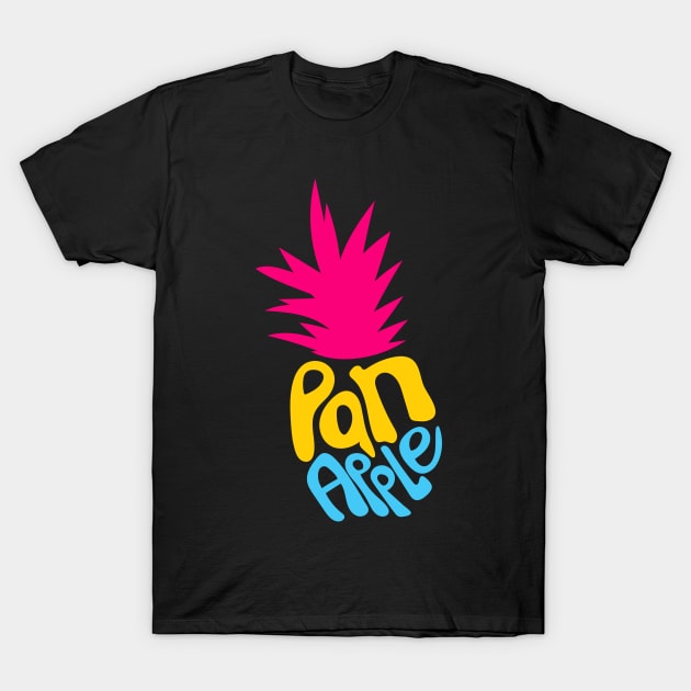 Panapple Pan Pineapple in Pansexual Flag colours T-Shirt by YourGoods